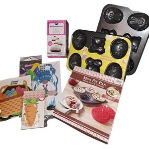 NWT-Easter SALE! 2 Bunny & Egg Cakelette pans-Mini Pies & Springform set